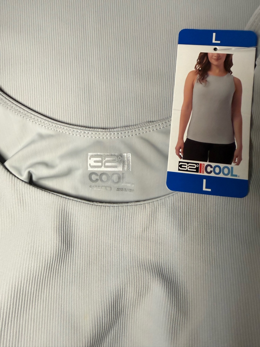 32 Degrees COOL Sleeveless Tank - Light Gray